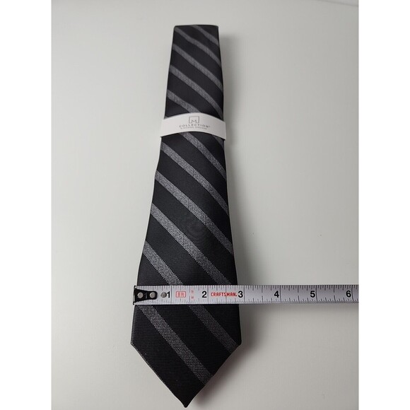Michael Strahan Collection Men's Neck Tie Black Stripe - NEW MSRP $34 - Picture 6 of 6